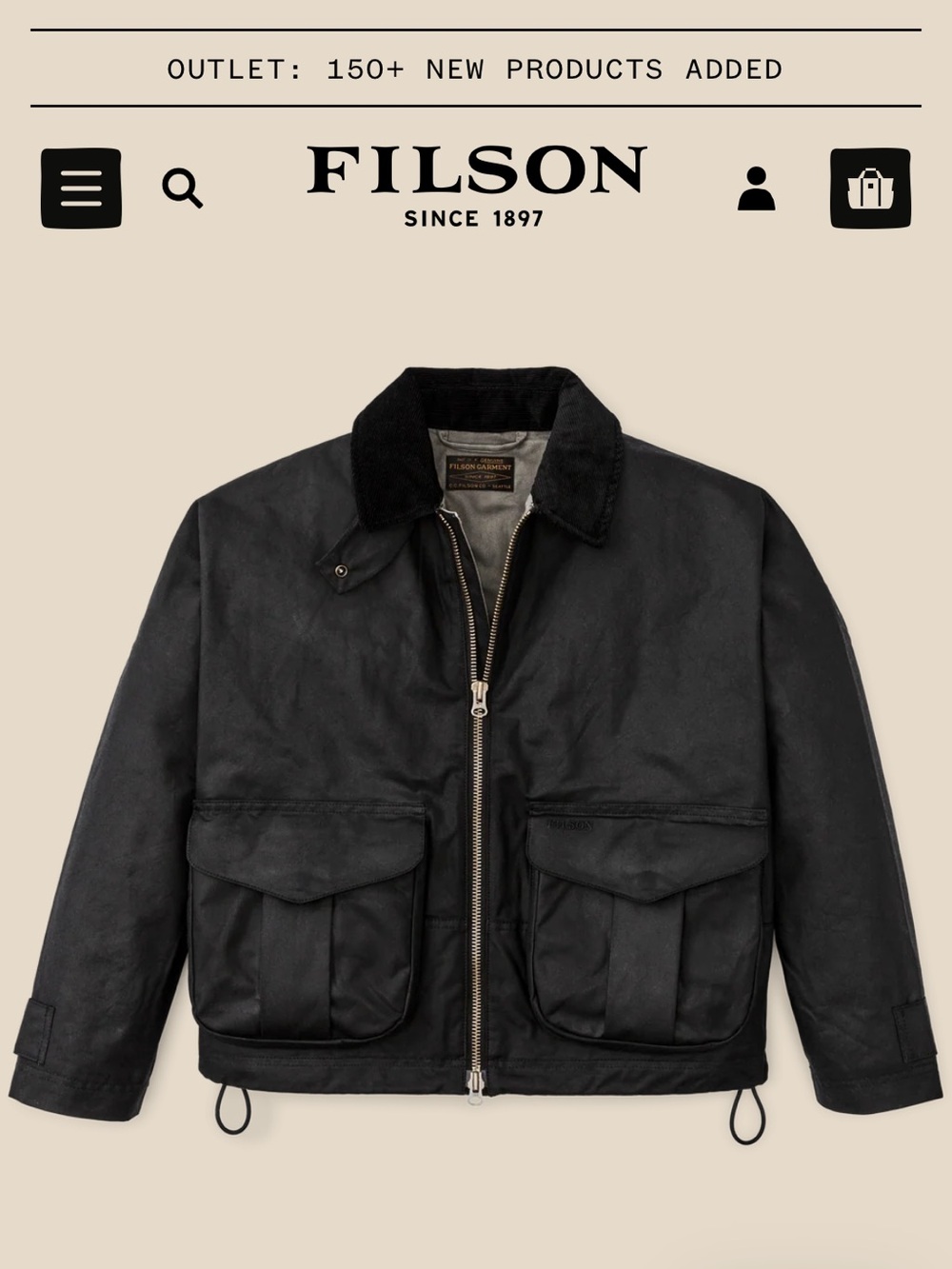 FILSON WOMEN'S SHELTER CLOTH SHORT WORK JACKET